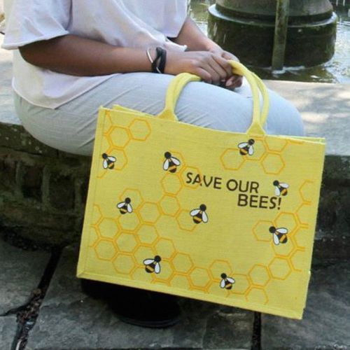 Jute boodschappentas 'Save our Bees'